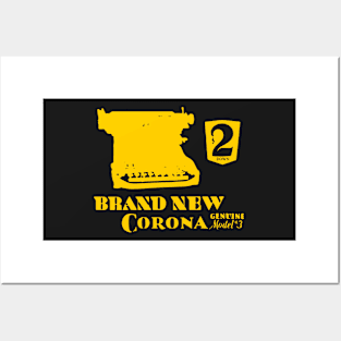 Old Ad Corona Manual Typewriter Vintage Yellow Posters and Art